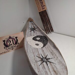 Soporte de Incienso Hoja de Coco Ying Yang