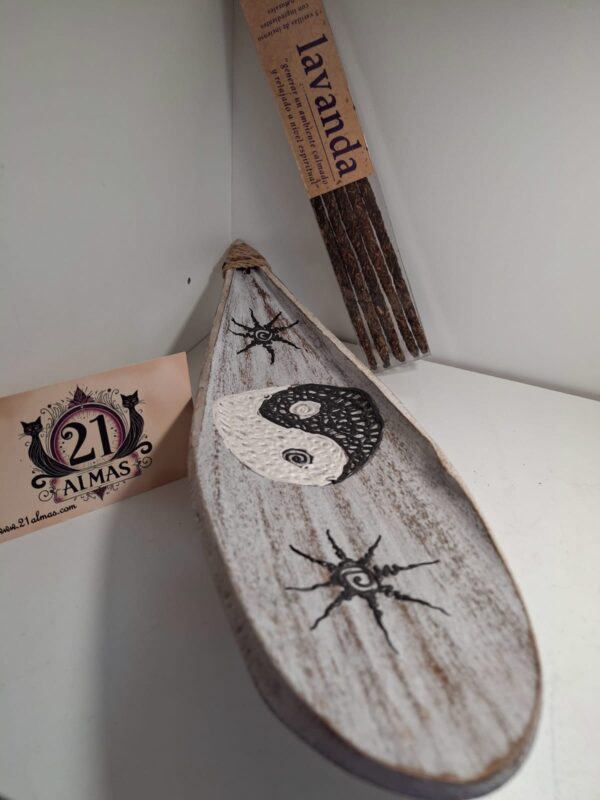 Soporte de Incienso Hoja de Coco Ying Yang