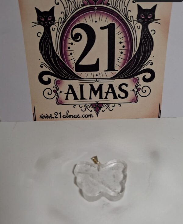 Mariposa de cuarzo trasparente